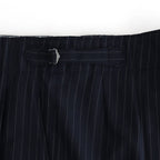 TWO TUCK MILITARY TROUSERS #NAVY STRIPE [M25C07PT01C]
