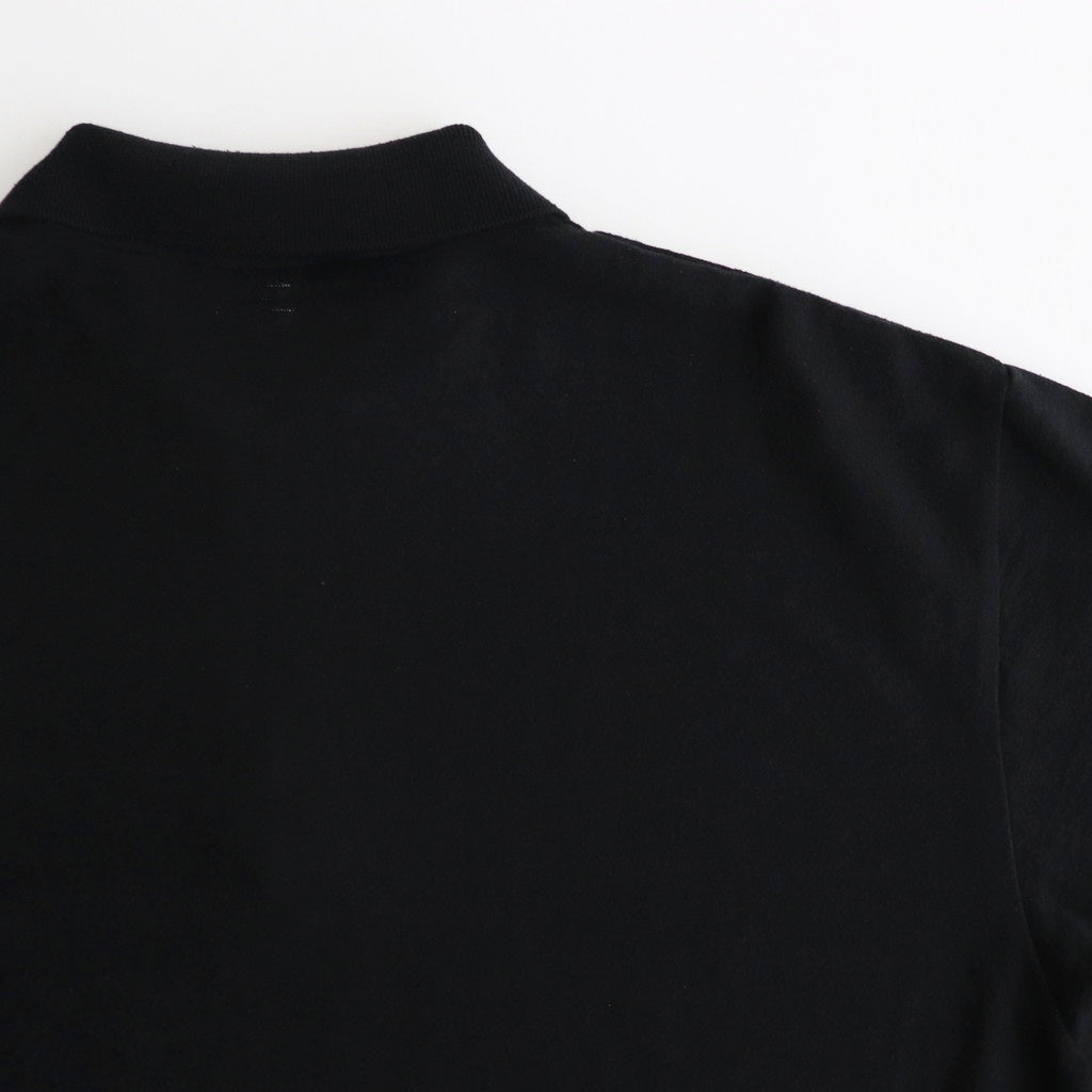 Co/Silk Nep Harf-Zip Shirt #Black [BHS25S037]