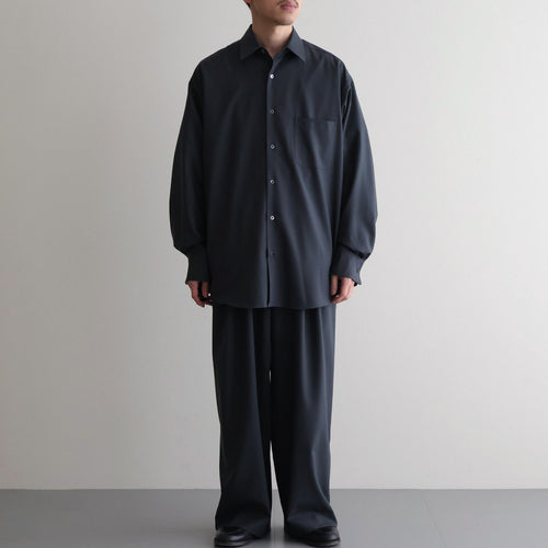 TRIPLE PLEATED WIDE TROUSERS #CHARCOAL [A26A15PT03C]