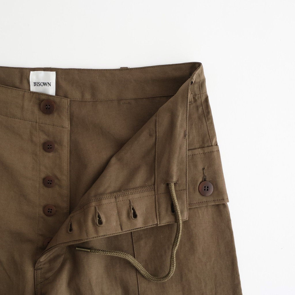 COTTON LINEN M43 TROUSERS #MILITARY GREEN [26S-BIS-PT34]