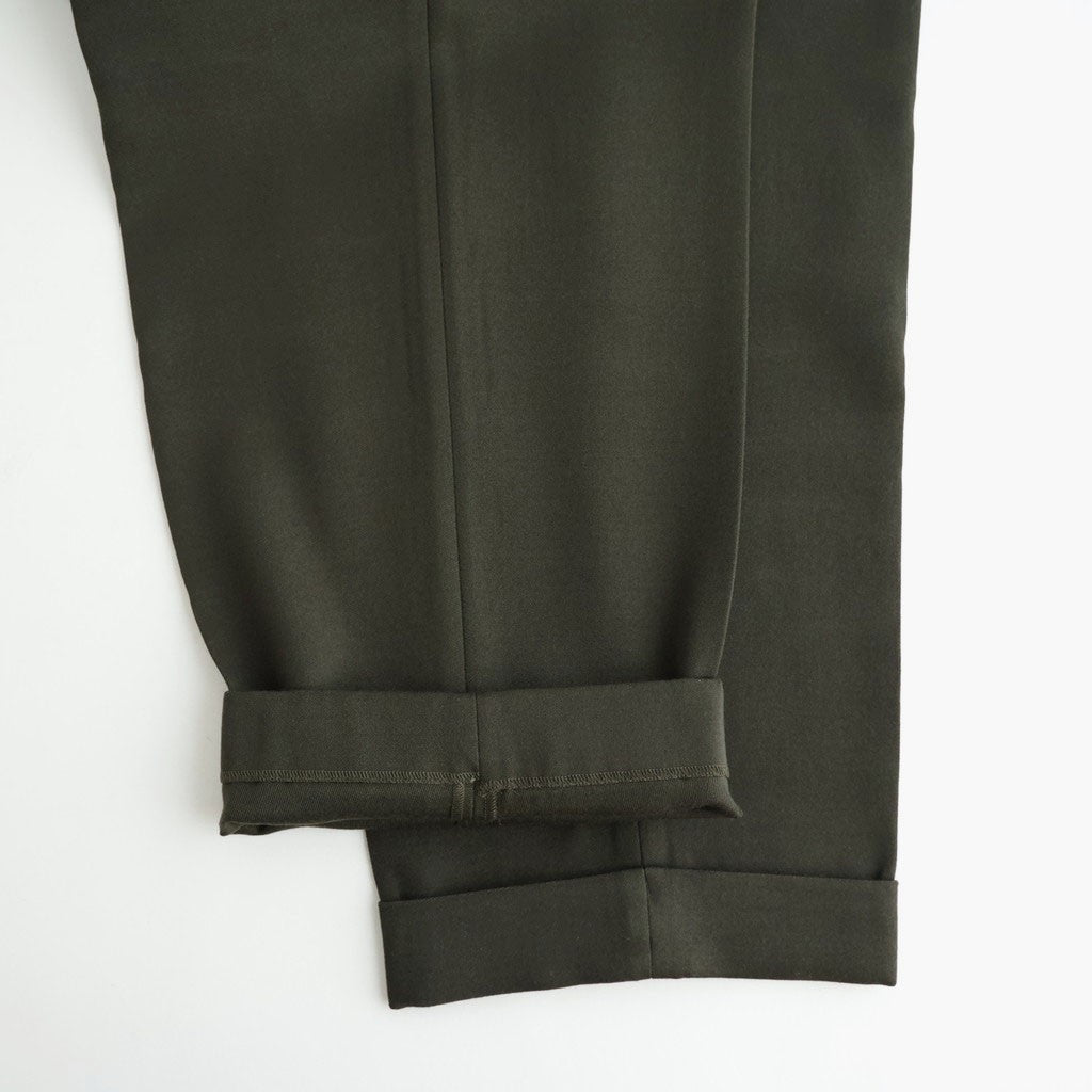 DOUBLE PLEATED SEMI EASY TROUSERS #D.OLIVE [A26C15PT01C]