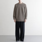 SIGNATURE CREW NECK #MELANGE BROWN [BN-25FM-038]