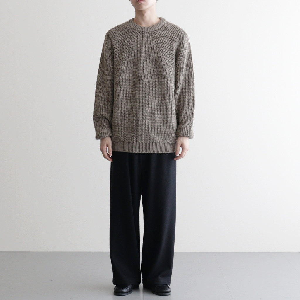 SIGNATURE CREW NECK #MELANGE BROWN [BN-25FM-038]