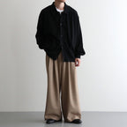 DOUBLE PLEATED BUGGY TROUSERS #BEIGE [M26C06PT01C]