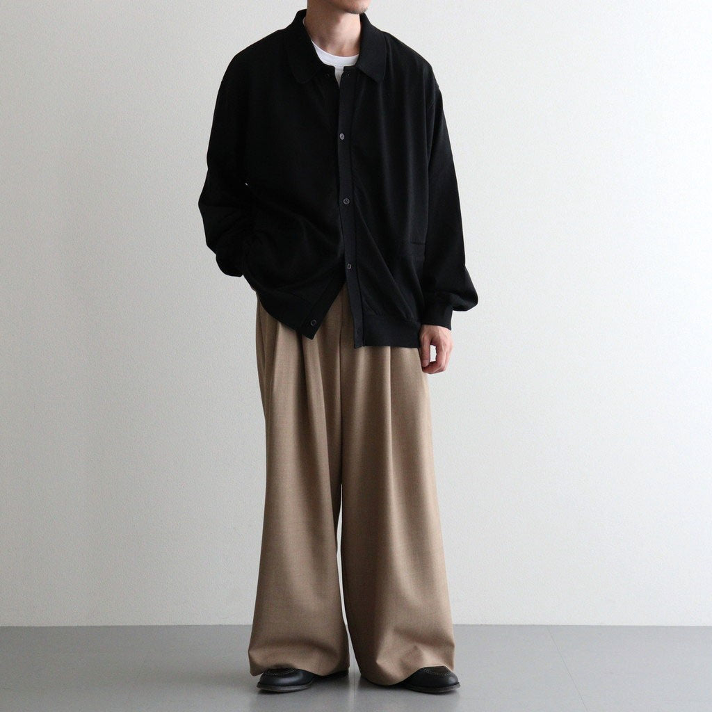 DOUBLE PLEATED BUGGY TROUSERS #BEIGE [M26C06PT01C]