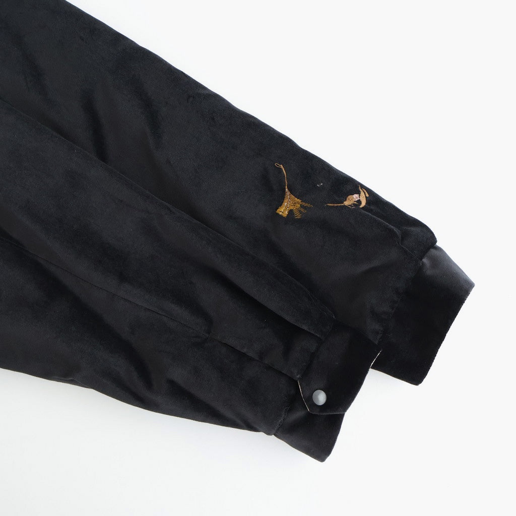 STUNNING VELVET SOUVENIR JACKET(Niwatori to Hiyoko) #ONYX [252OJ-JK12]