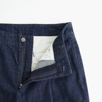 Organic Cotton Denim 1tuck Trousers #ONE WASH [NEP-AW2658]