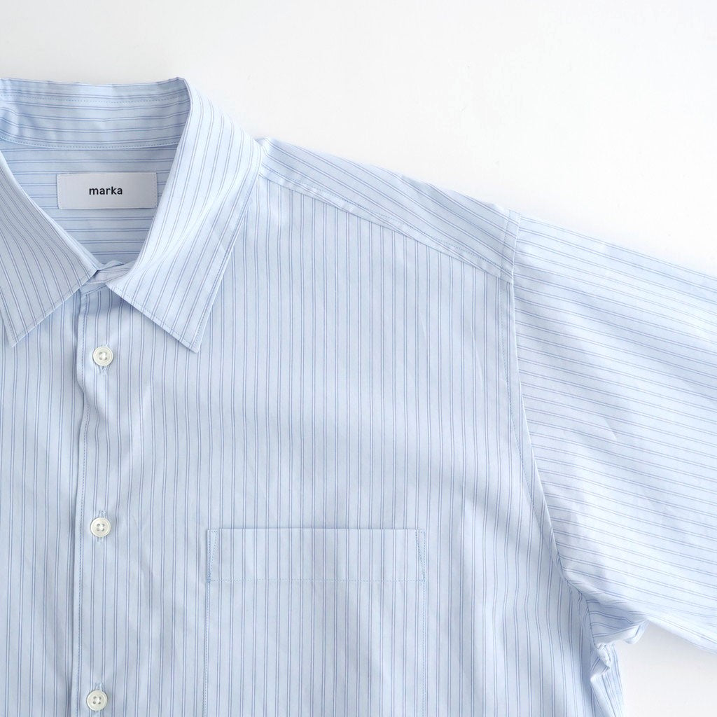 REGULAR COLLAR SHIRT #SAXE STRIPE [M26A05SH01C]