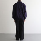 Co/Silk Nep Harf-Zip Shirt #DarkPurple [BHS25S037]