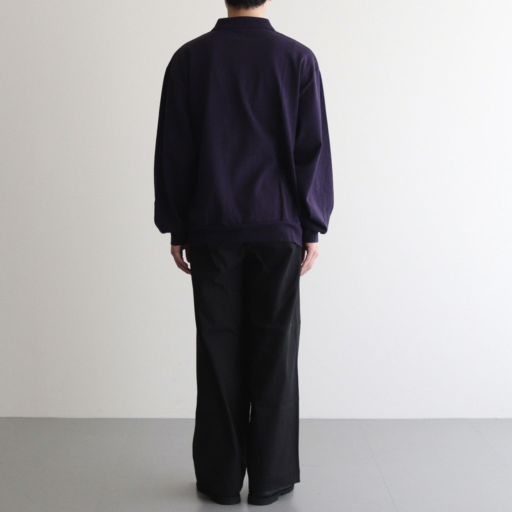 Co/Silk Nep Harf-Zip Shirt #DarkPurple [BHS25S037]