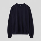 SEED STITCH LONG SLEEVE TOP #NAVY [PMAT-CL03]