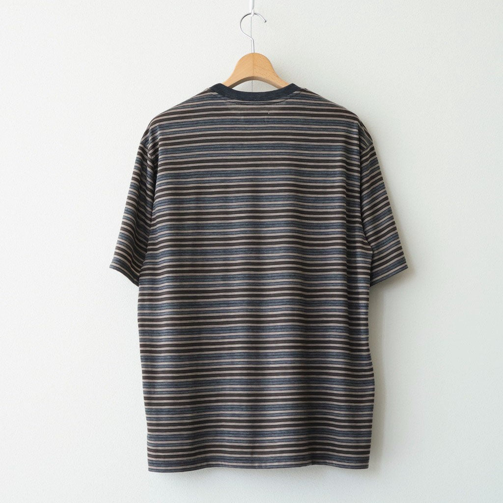 CREW NECK TEE #BEIGE BORDER [M26A12CS02B]