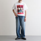 SHORT SLEEVE PRINT-T "NO SWEAT" #WHITE [DNA25T03]