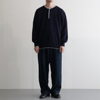 Cashmere Henleyneck - Diffusion Exclusive #Navy×Lt.Gray [NEP-AW2520B]