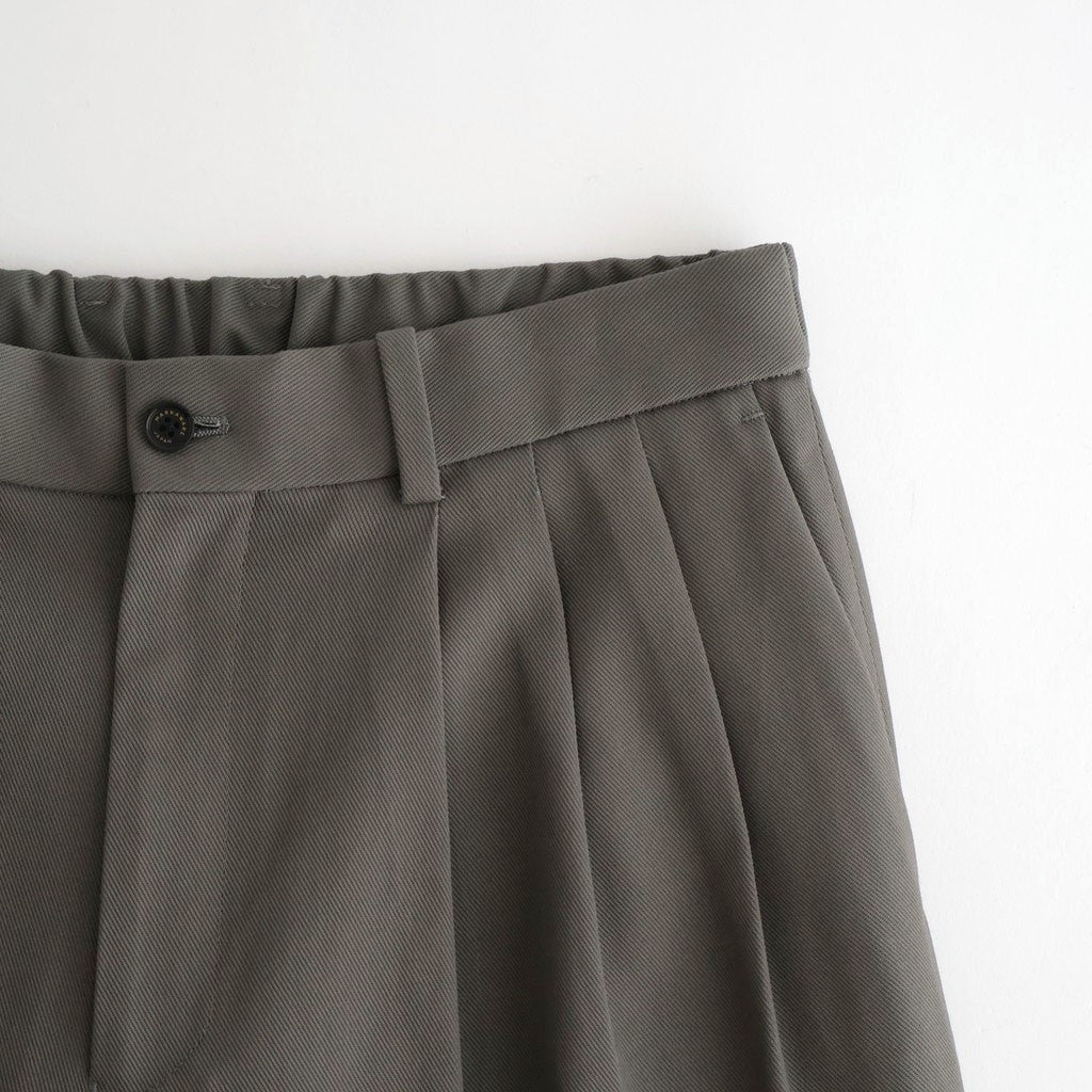 TRIPLE PLEATED WIDE TROUSERS #GRAY [A26A93PT03C]