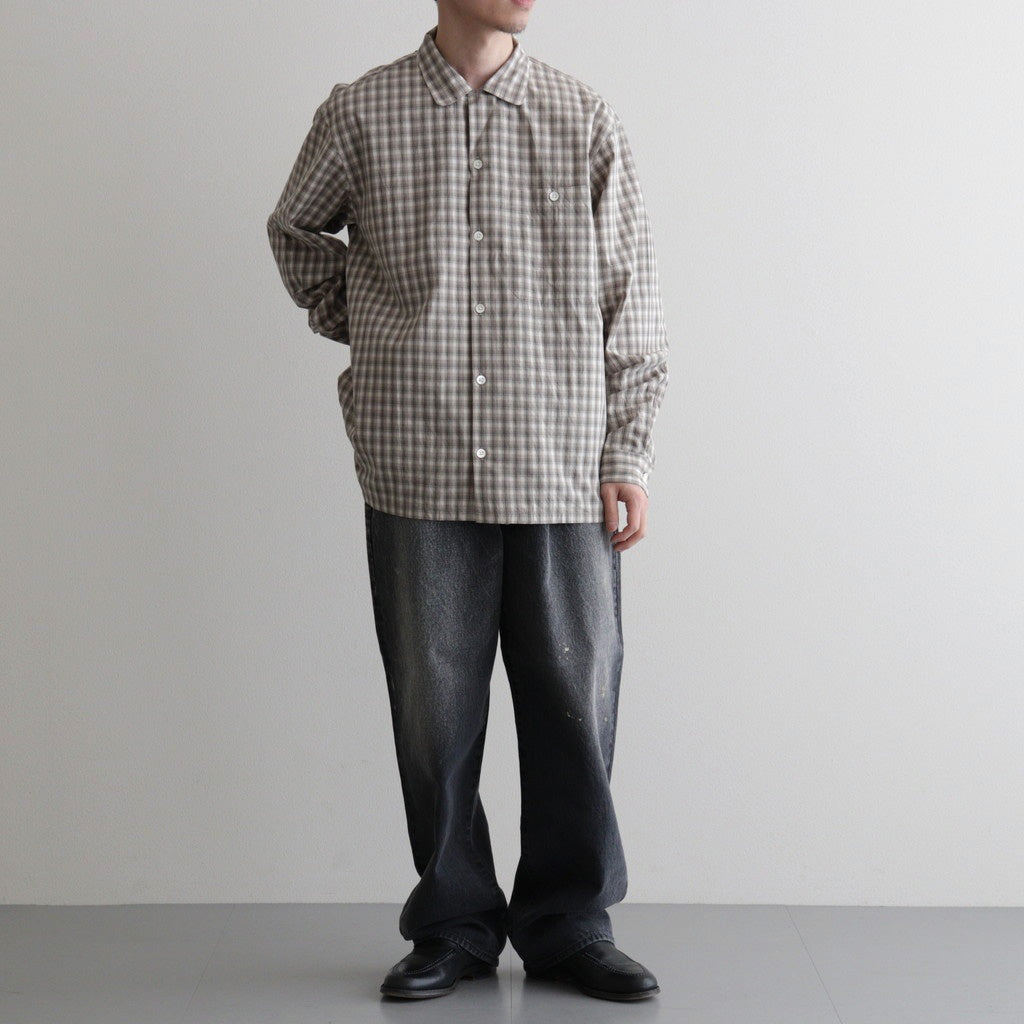 Organic Cotton Rambling Check Shirts Jacket #Beige check [6061-1104]