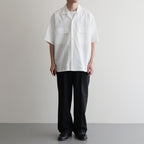 ORGANIC COTTON WASHER SATIN OPEN/C SH #WHITE [16551 50343]