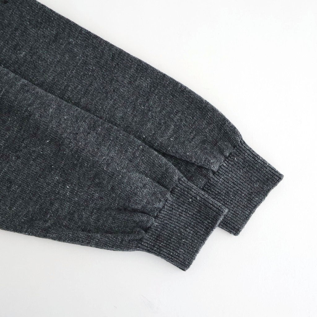 WASHED HIGH COUNT LINEN POLO #CHARCOAL [BN-26SM-022]