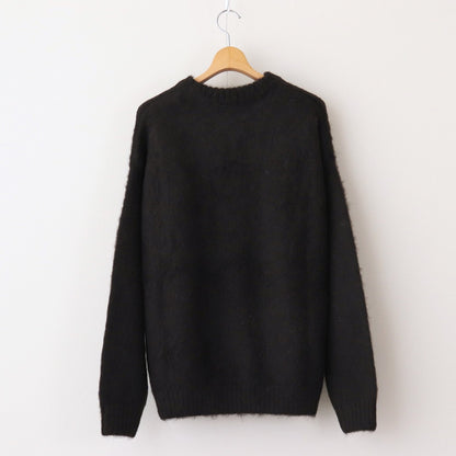 CREW NECK JUMPER #NATURAL BLACK [A24D05SW01C]