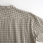 Organic Cotton Rambling Check Shirts #Beige check [6061-1601]