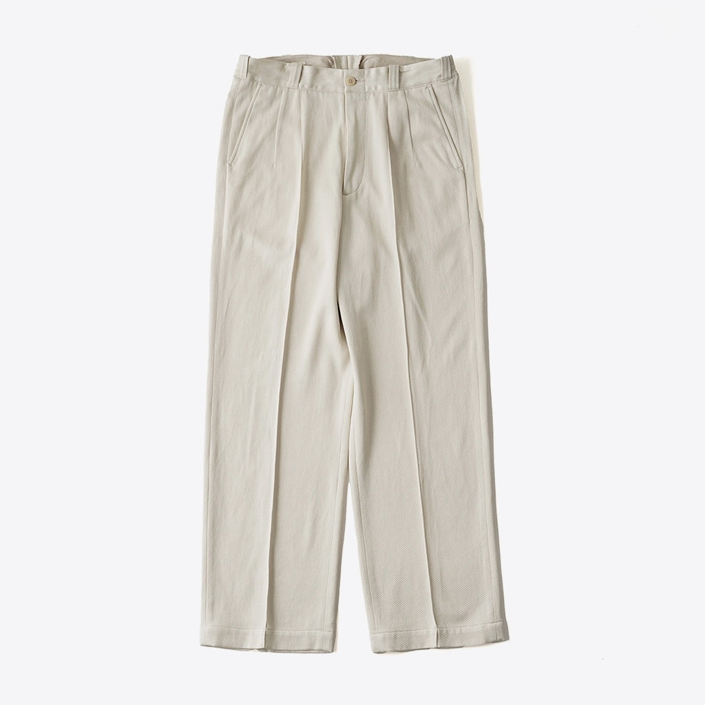FRONT TUCK ARMY TROUSER #IVORY [261OJ-PT09]