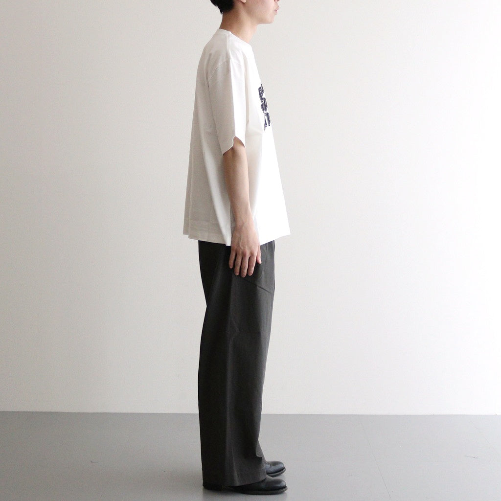 BRITPOP Print Tee WIDE #White×Black-PT [bROOTS25S34A]