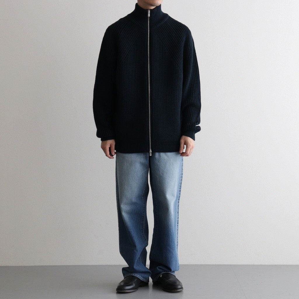 SIGNATURE DRIVERS KNIT #DARK GREEN×NAVY [BN-25FM-040]