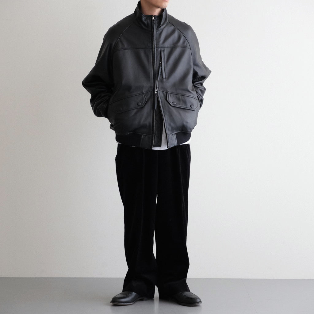 HIGH NECK BLOUSON #BLACK [SH-68-C-SHEEP-4]