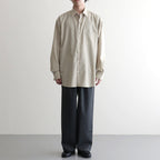 DOUBLE PLEATED EASY TROUSERS #CHARCOAL [A26A15PT02C]