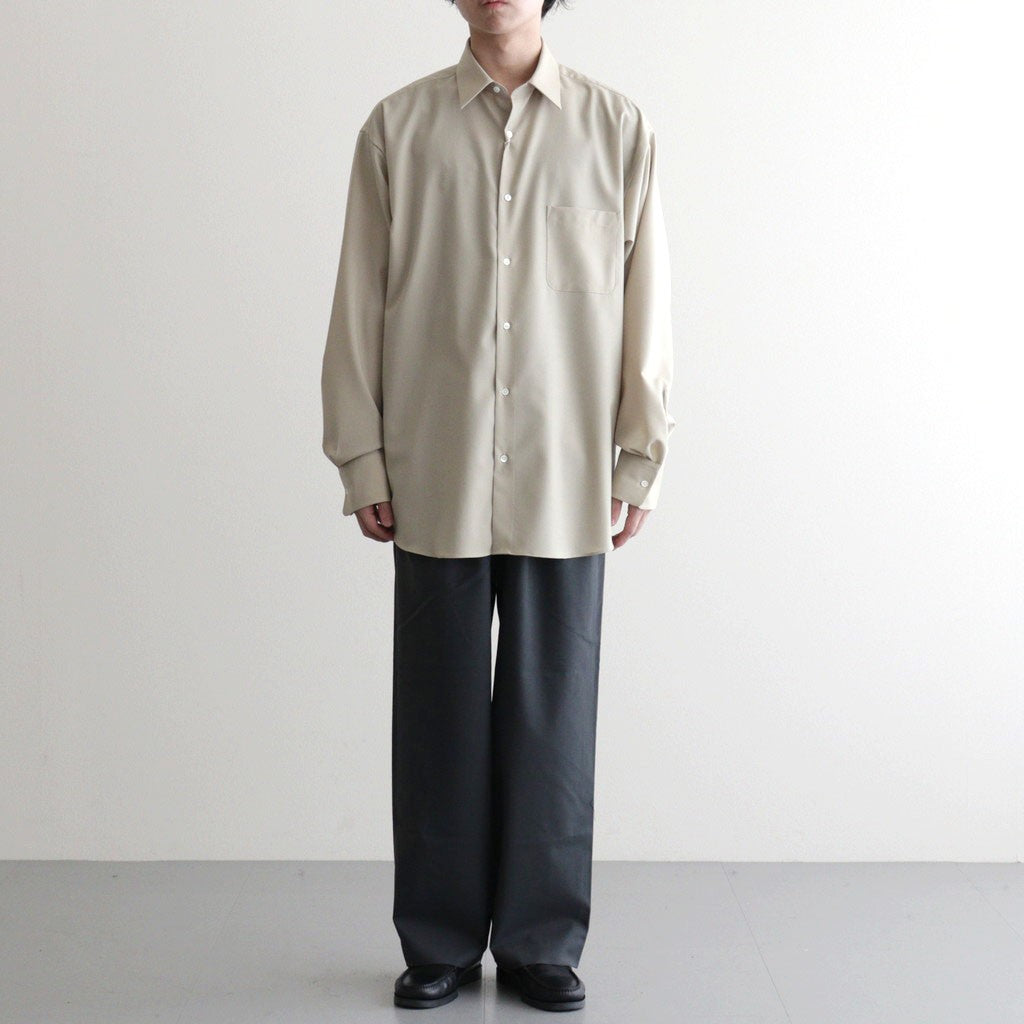 DOUBLE PLEATED EASY TROUSERS #CHARCOAL [A26A15PT02C]