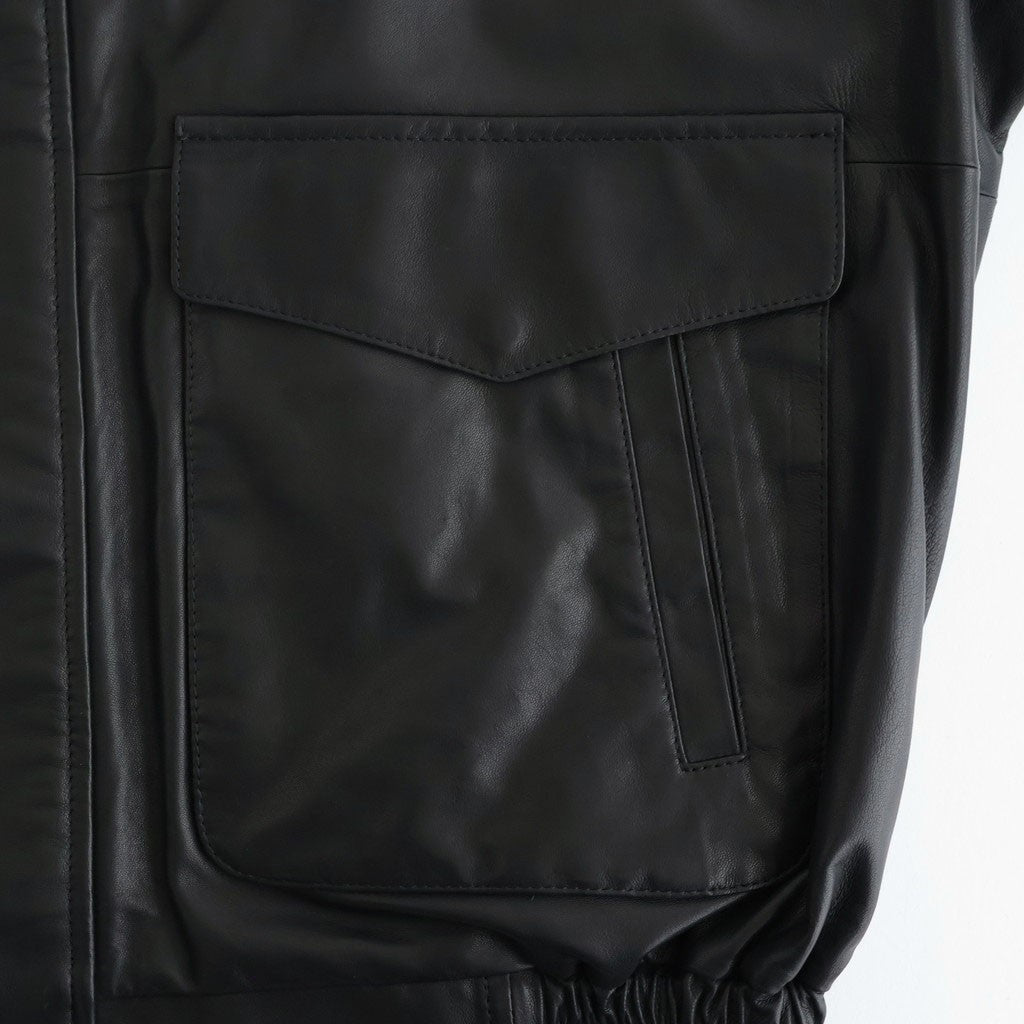 SHEEP LEATHER ZIP BZ #010 RED BLACK [17061 25004]