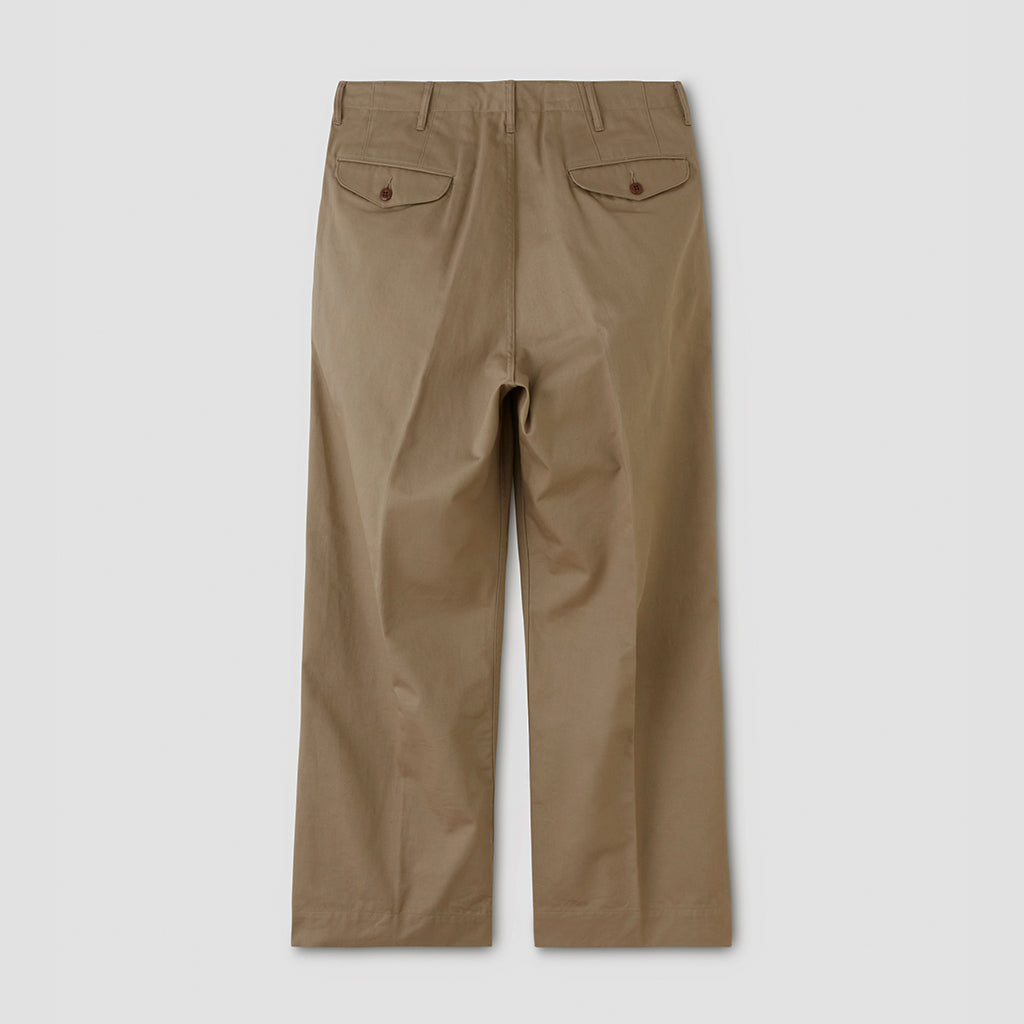 OFFICER TROUSERS WIDE #KHAKI BEIGE [PM-401]