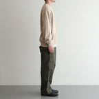 SEED STITCH LONG SLEEVE TOP #SAND BEIGE [PMAT-CL03]