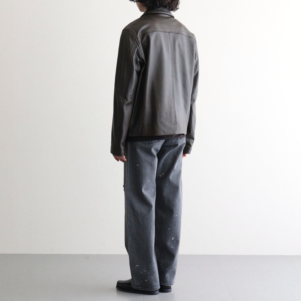 USED-FINISHED 13.5oz STRAIGHT DENIM #020 CHARCOAL [17062 40027]