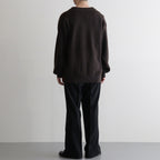 Yak Washi V-neck #Brown×Navy [NEP-AW2518UNI]