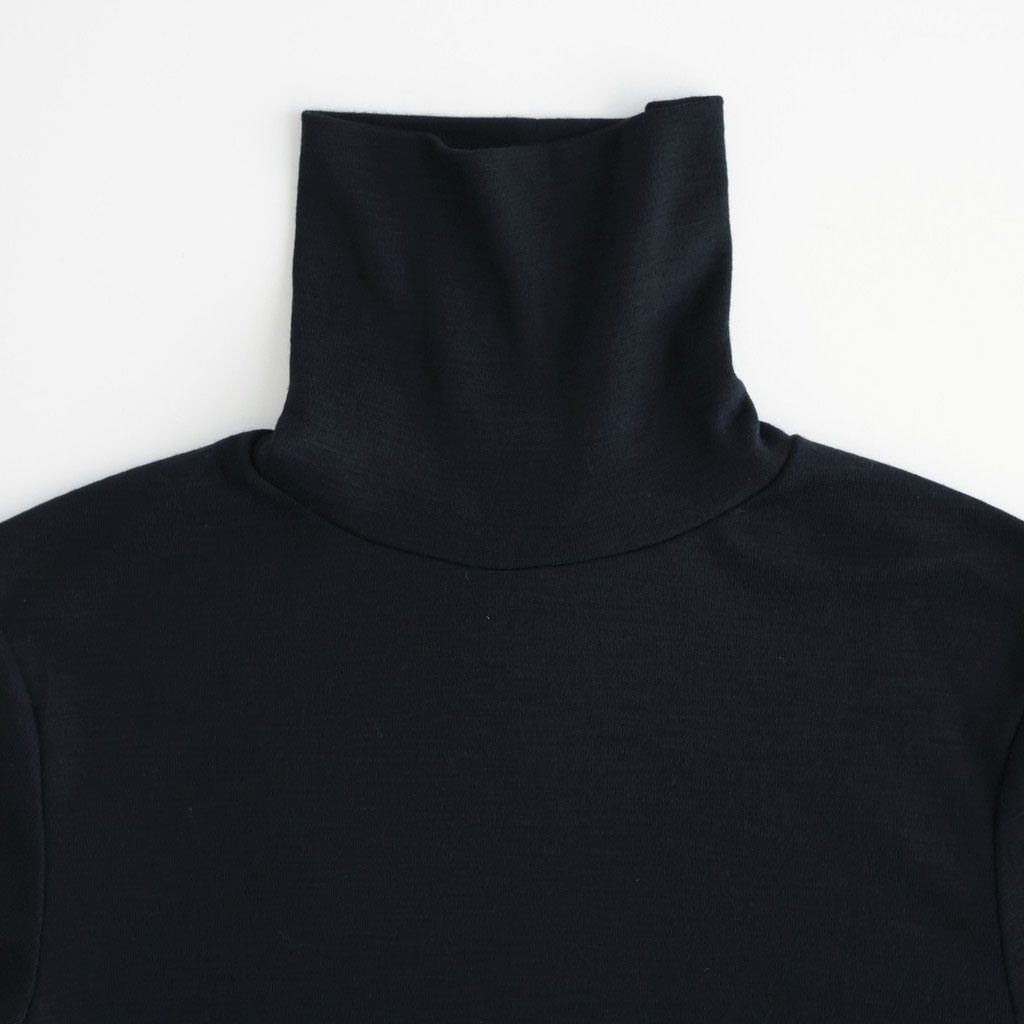 Wool Rib Turtle Neck #Black [BHSW24F12F26]