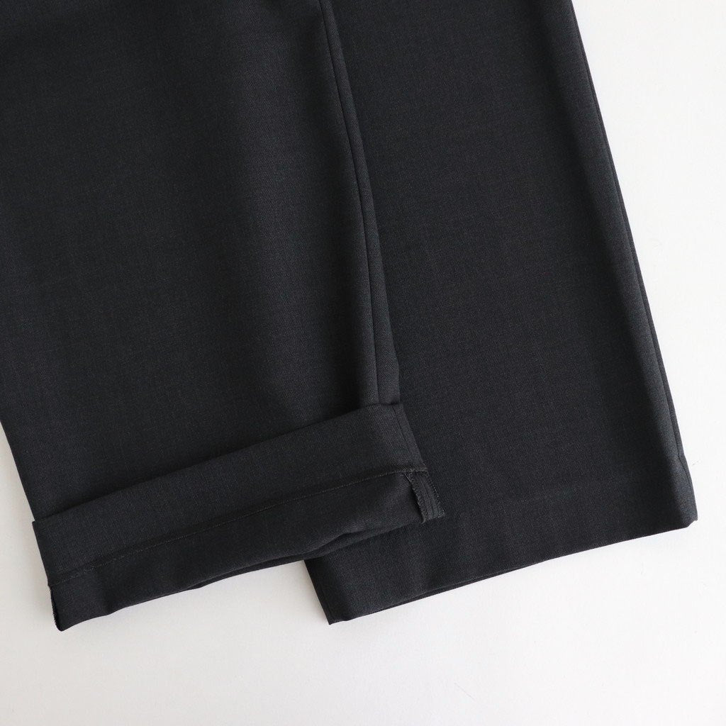 TWO TUCK MILITARY TROUSERS #CHARCOAL GRAY [M25C07PT01C]