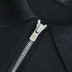 32G SMOOTH WOOL POLO HALF ZIP #CHARCOAL BLUE [BN-25FM-021]