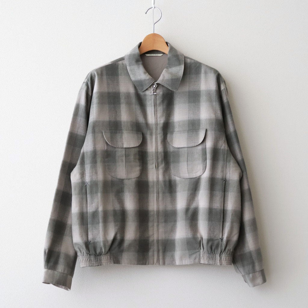 PLEATED-POCKET RICKY JACKET #GRAPHITE PLAID [261OJ-JK07]