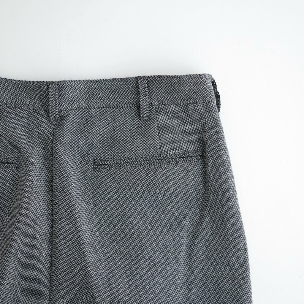 TWEED WOOL ONE TUCK TROUSERS #GRAY [BN-26FM-023]