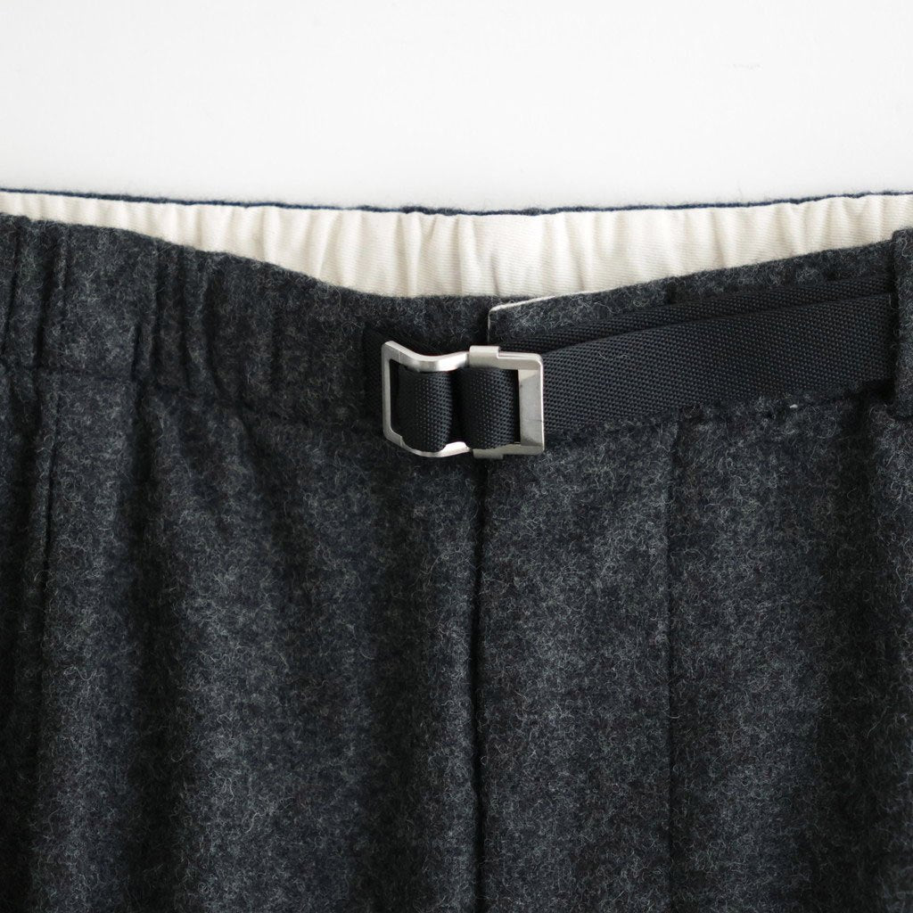 Wool Nylon Melton Pants #Charcoal [S26FC053]