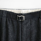 Wool Nylon Melton Pants #Charcoal [S26FC053]