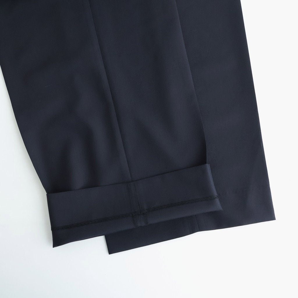 Wool Tropical 2tuck Wide Tapered Trousers #Navy [NEP-SS2605]