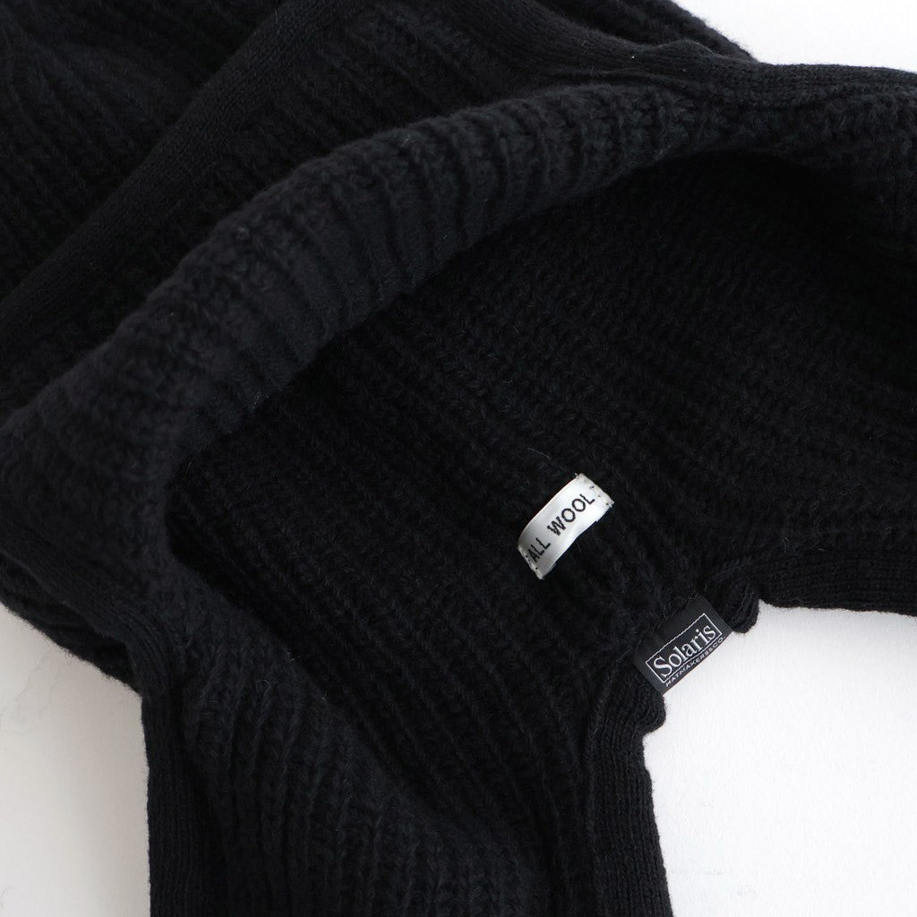 KNIT FLIGHT CAP - UNRULYBOY #BLACK [X01015]