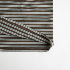 BORDER LONG SLEEVE TOP #STONE BROWNxGREEN [PMAW-CL08]