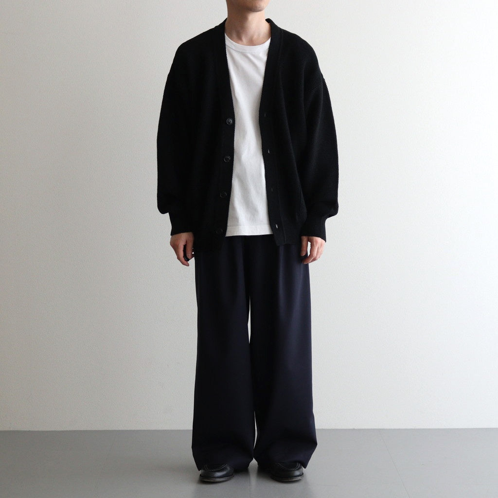 TRIPLE PLEATED EASY TROUSERS #NAVY [A25B03PT01C]