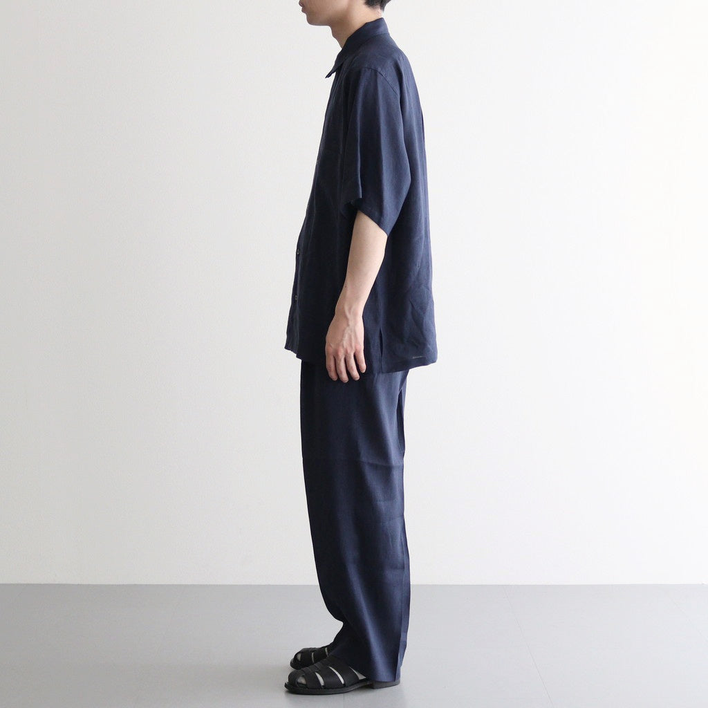 CLASSIC FIT TWO TUCK EASY TROUSERS #NAVY [A25B05PT01C]