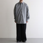 WIDE LEG EASY PANTS #CHAMBRAY BLACK [M25C12PT02C]