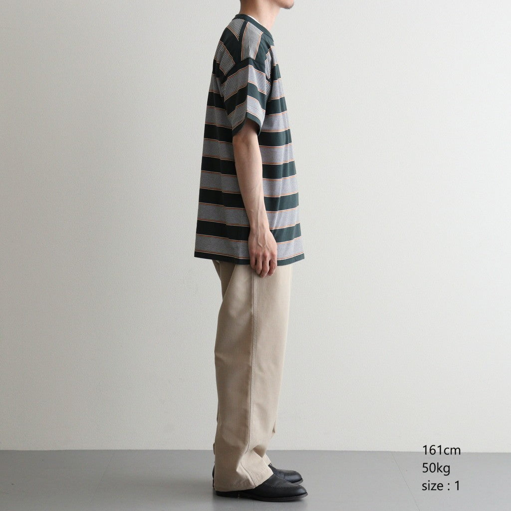 BORDER SS TOP #FOREST x S,BROWN [PMAV-CS04]