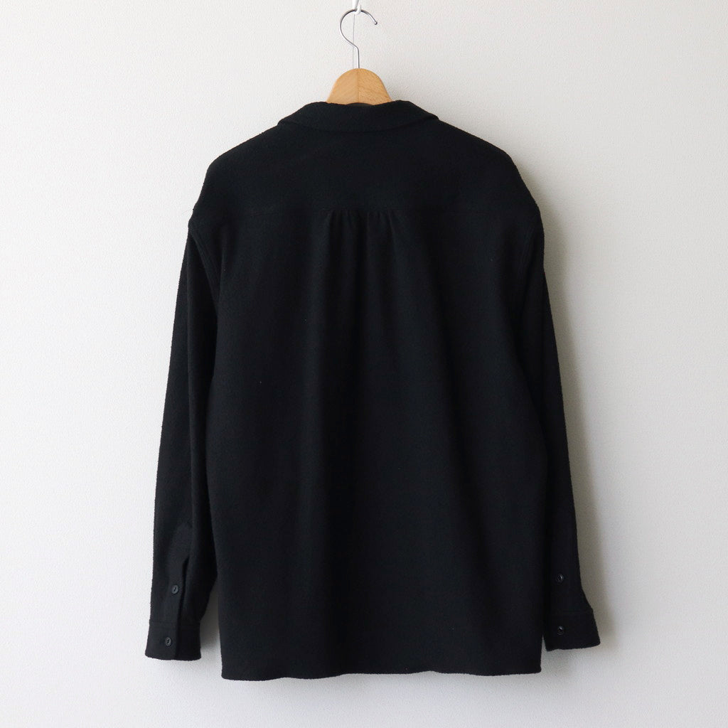 SWALLOW COLLAR SPORTS SHIRTS #ONYX BLACK [242OJ-SH02]